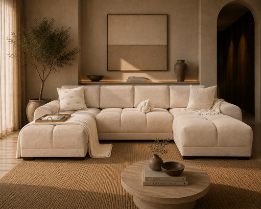 Azzuro Sofa Mocha U Shape Corner