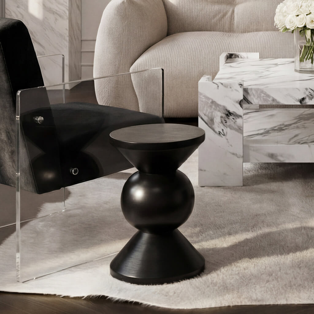 Bari Black Side Table