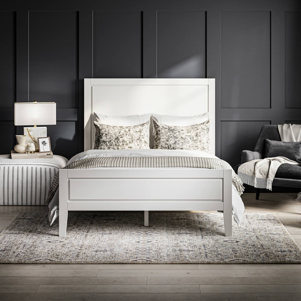 Bale White Double Bed
