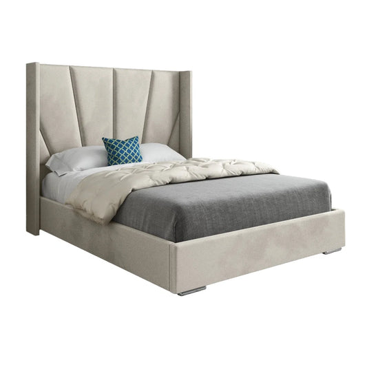 Branson Wide Curved Winged Upholstered Bed Frame