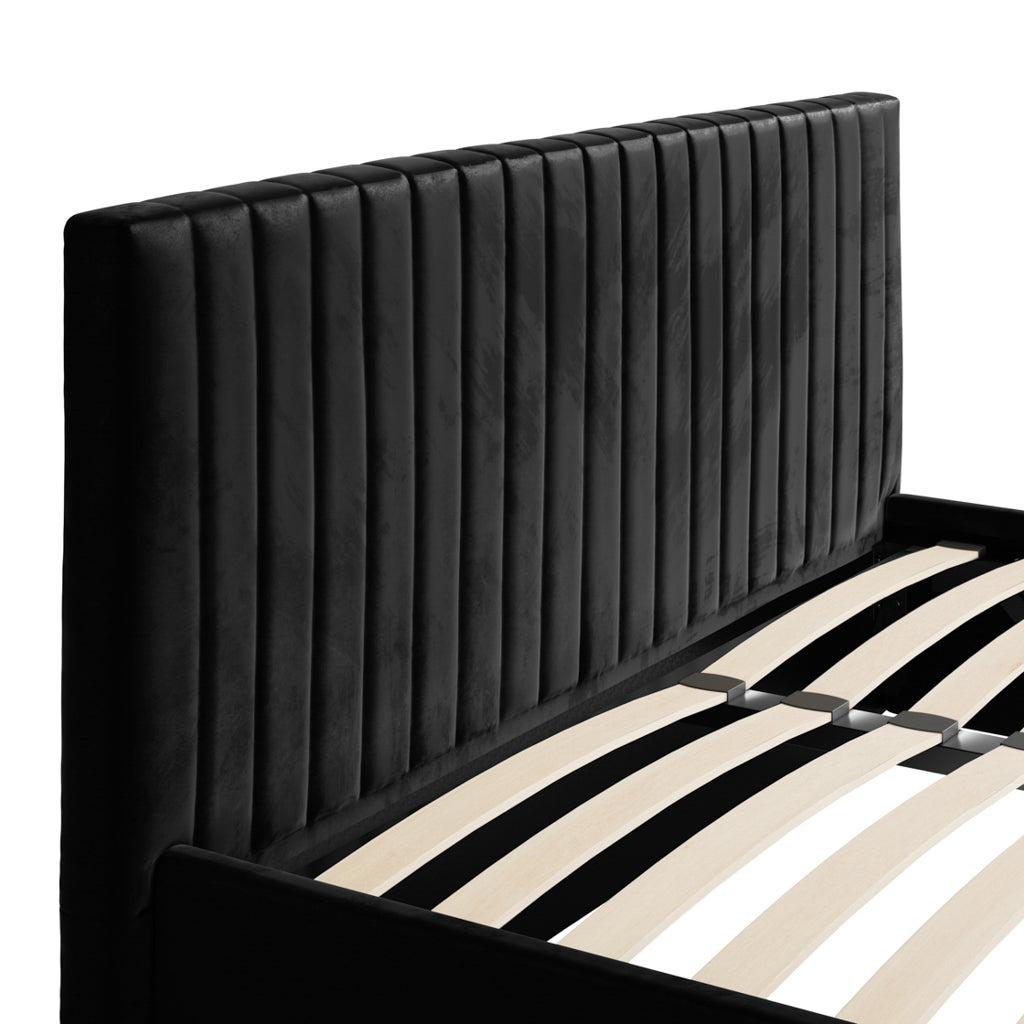Zara Velvet Fabric Ottoman Bed