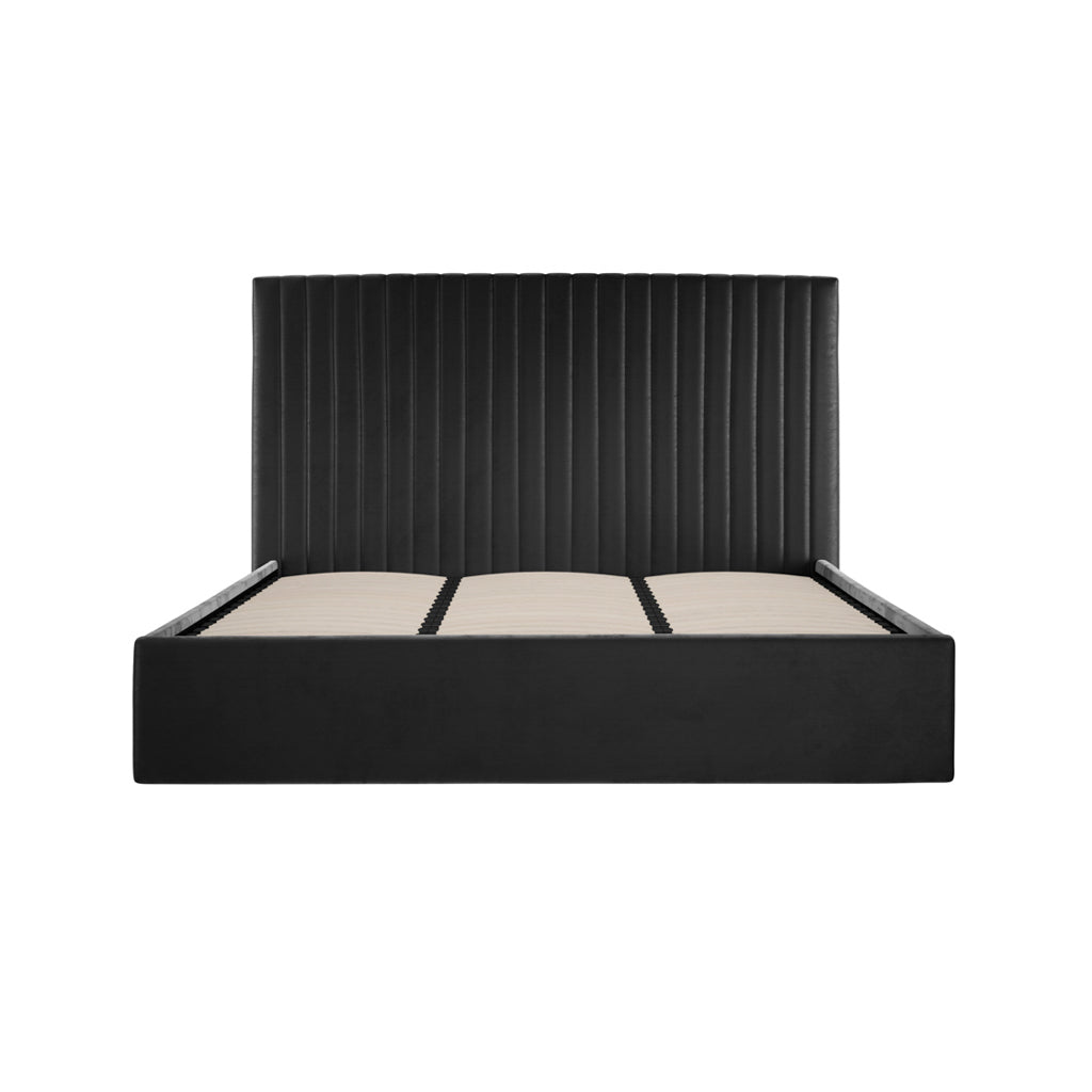 Zara High Velvet Fabric Ottoman Bed