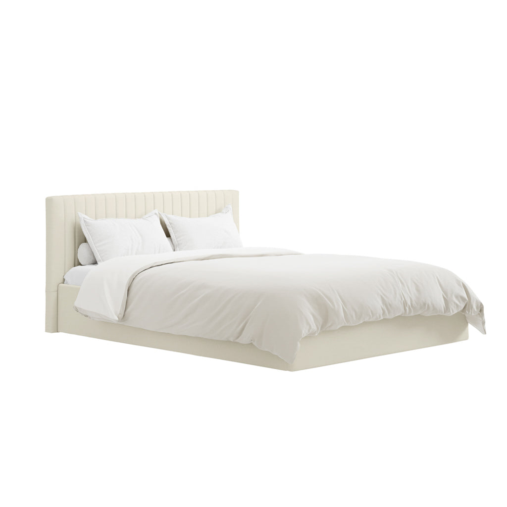 Zara Velvet Fabric Ottoman Bed