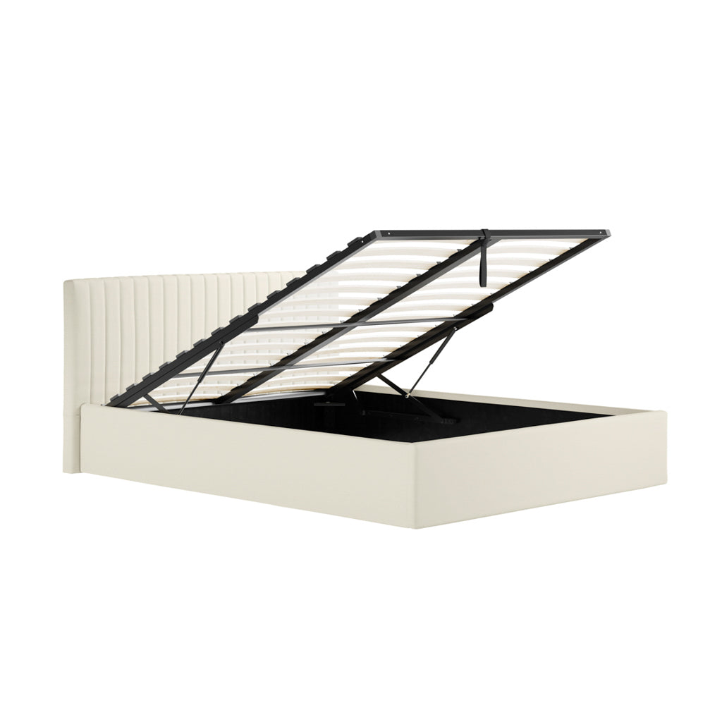 Zara Velvet Fabric Ottoman Bed