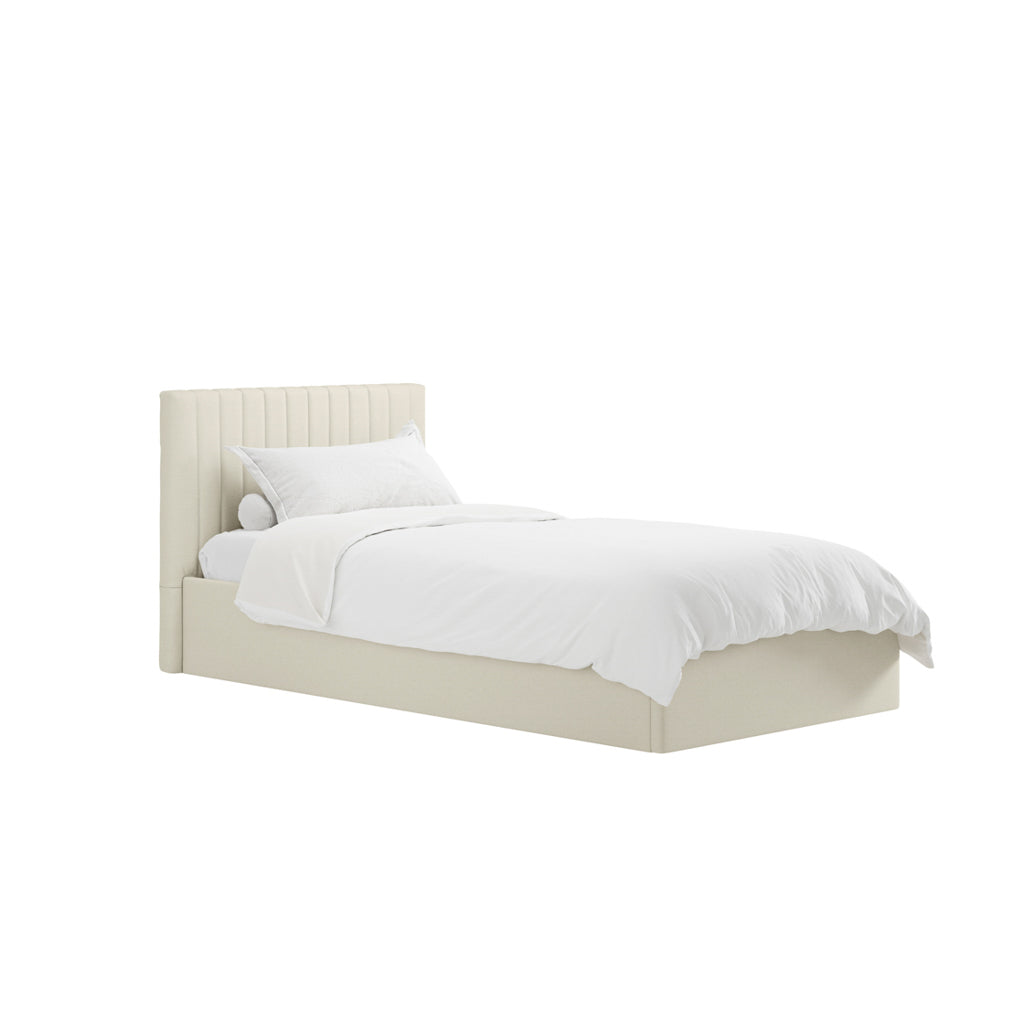 Zara Velvet Fabric Ottoman Bed