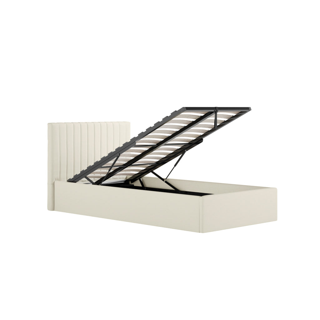 Zara Velvet Fabric Ottoman Bed