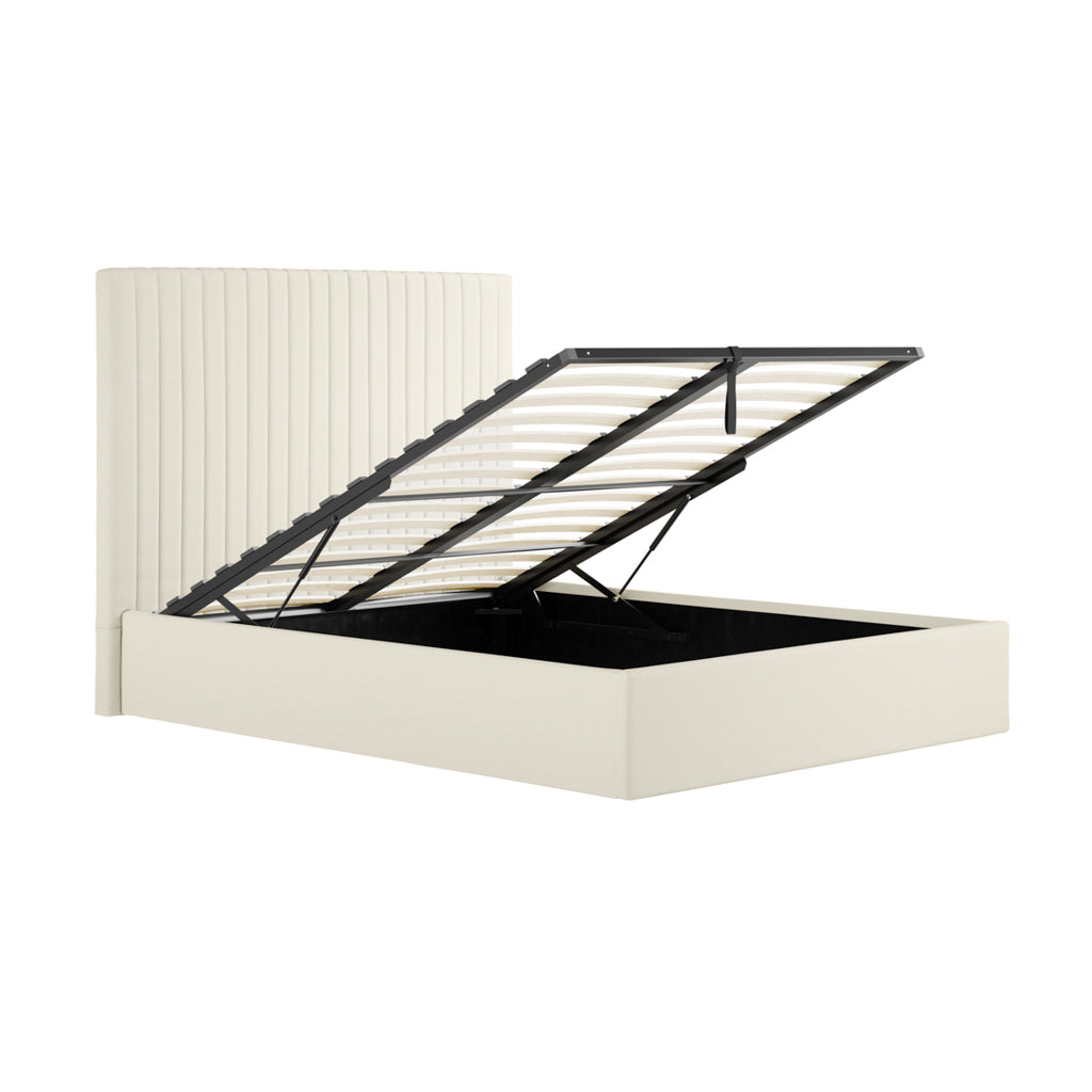 Zara High Velvet Fabric Ottoman Bed