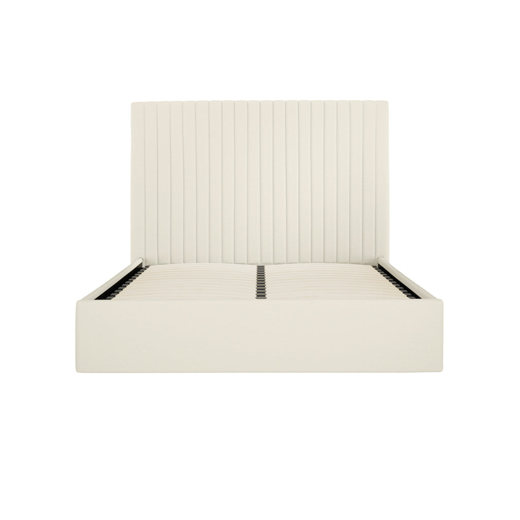 Zara High Velvet Fabric Ottoman Bed