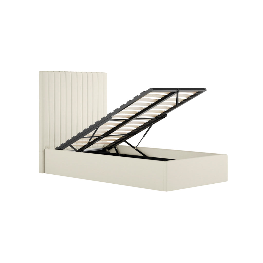 Zara High Velvet Fabric Ottoman Bed