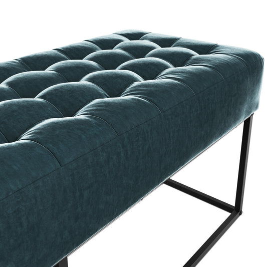 Bode Blue Chenille Bench
