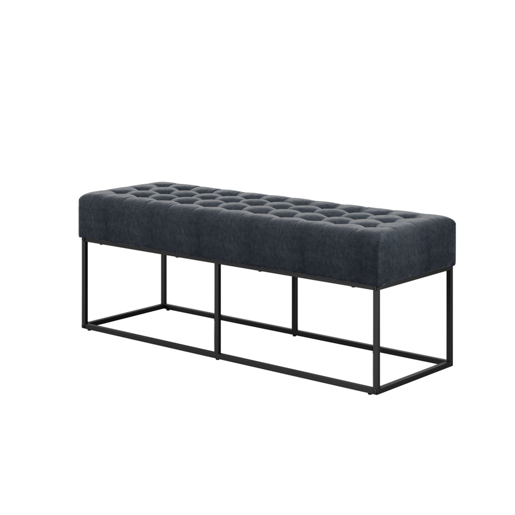 Bode Grey Chenille Bench