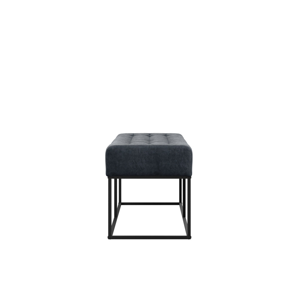 Bode Grey Chenille Bench