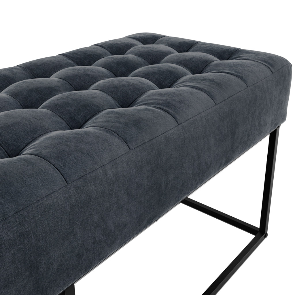 Bode Grey Chenille Bench