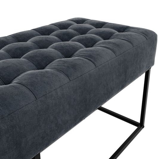 Bode Grey Chenille Bench