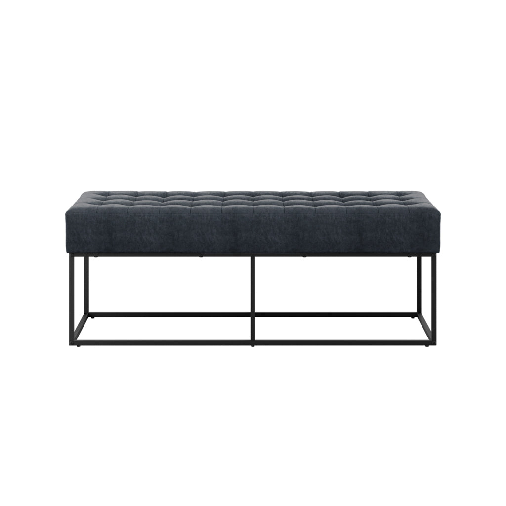 Bode Grey Chenille Bench