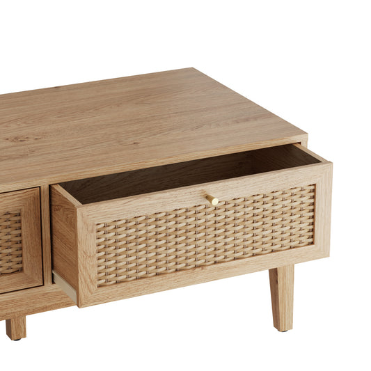 Bordeaux Oak Rattan Coffee Table