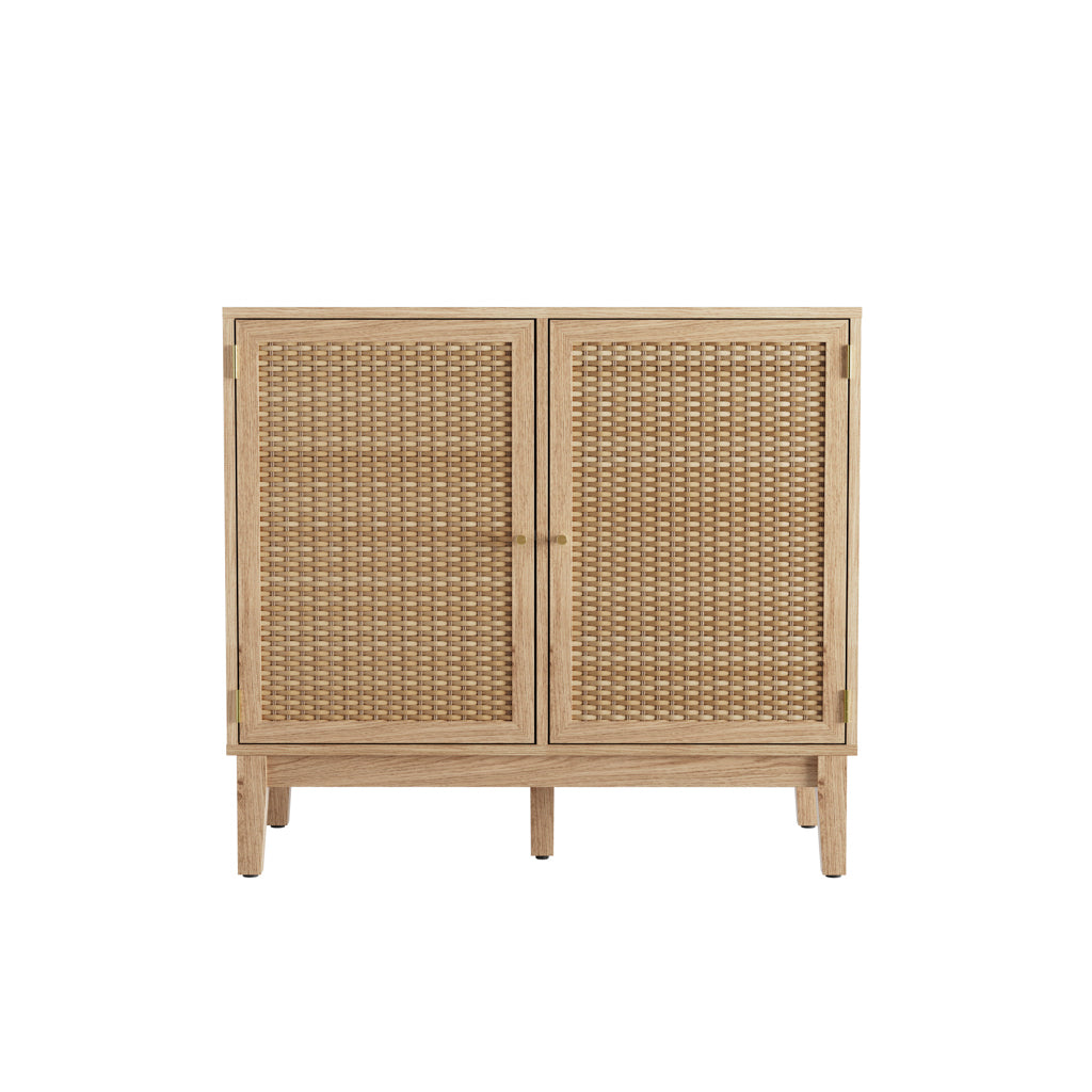 Bordeaux Oak Rattan Small Sideboard