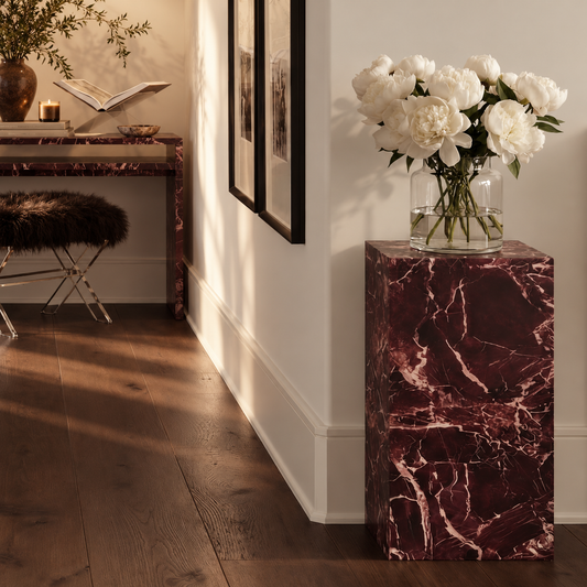 San Leo Small Pedestal Red Burgundy