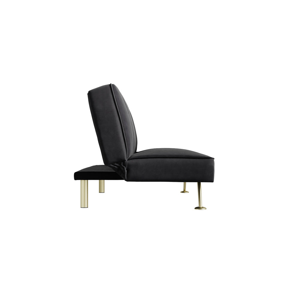 Burlington Black Velvet Sofa Bed
