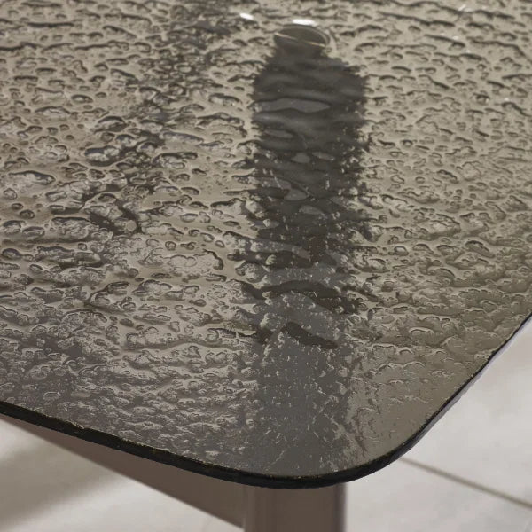 Capello Smoked Bubble Glass Dining Table 200cm