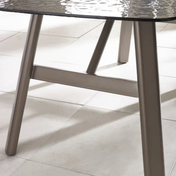 Capello Smoked Bubble Glass Dining Table 200cm