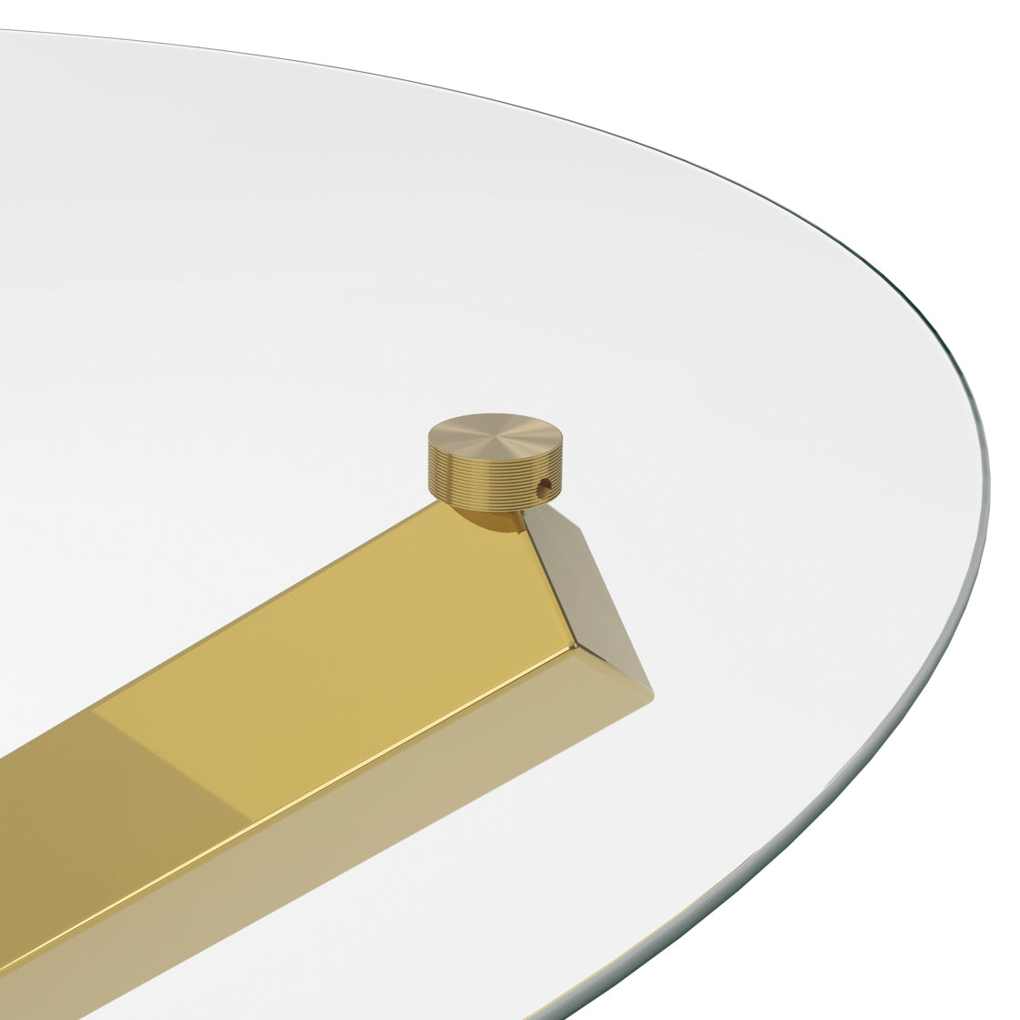 Cyprus Glass & Gold Dining Table 120cm