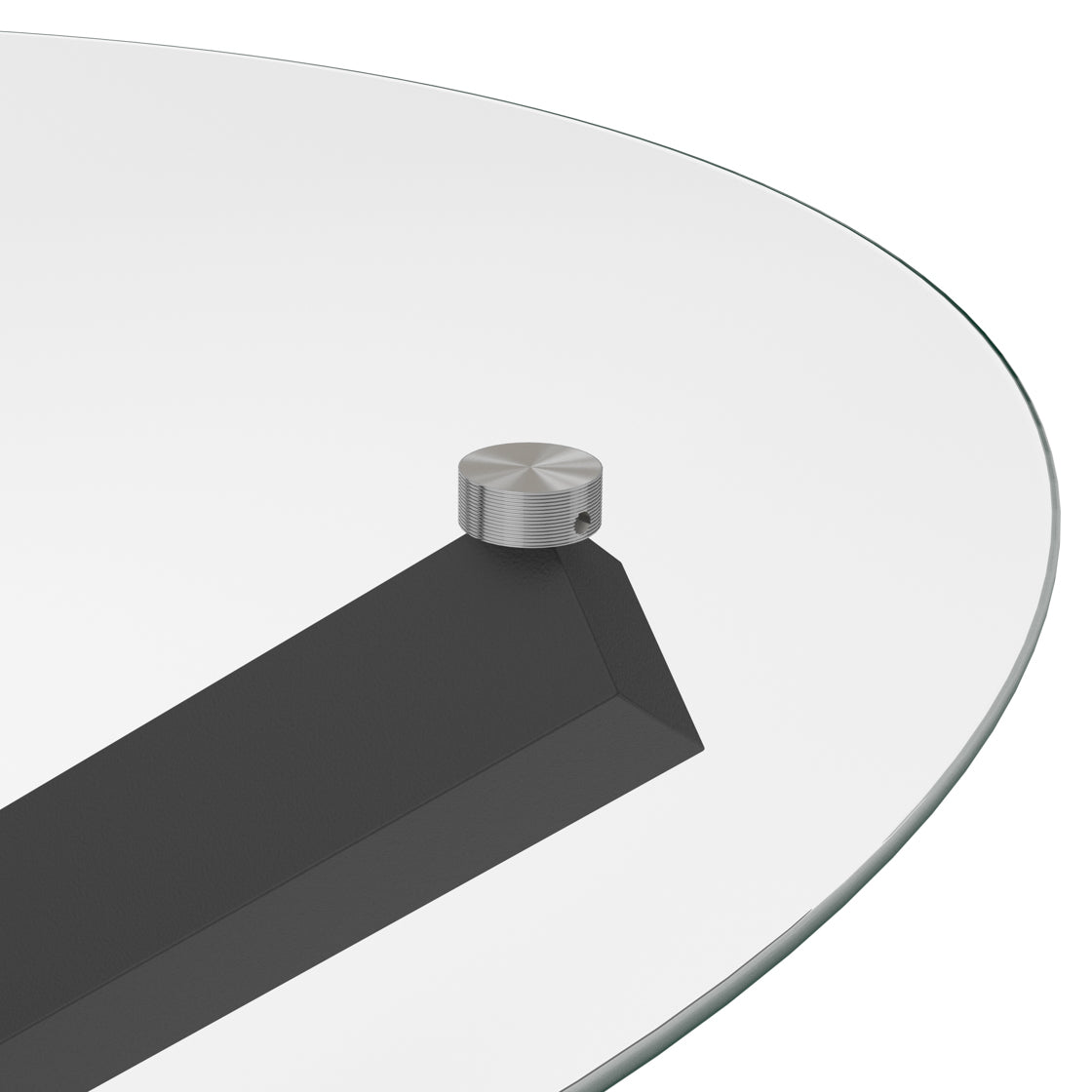Cyprus Glass & Black Dining Table 120cm