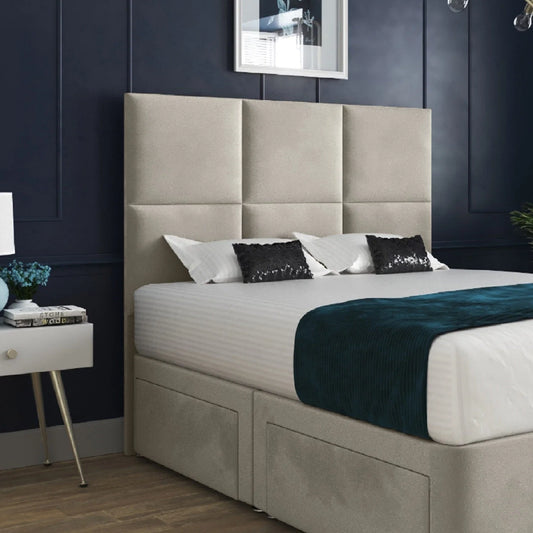 Camara Upholstered Floor Standing Headboard With Divan Bed Frame