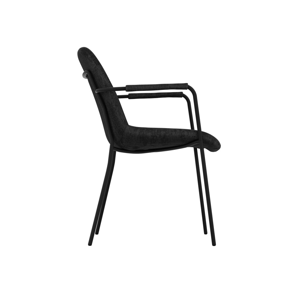 Carlton Black Velvet Dining Chair (Set of 2)