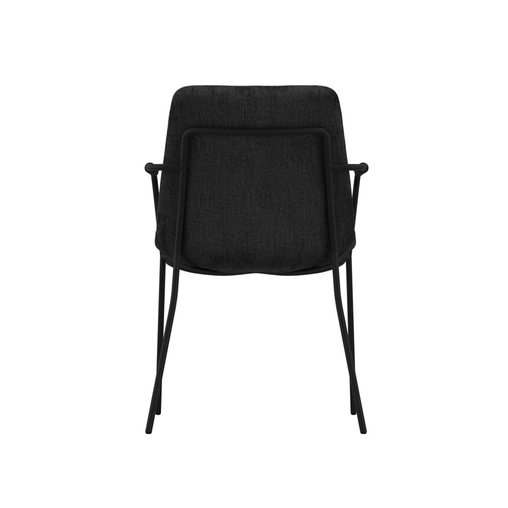 Carlton Black Velvet Dining Chair (Set of 2)