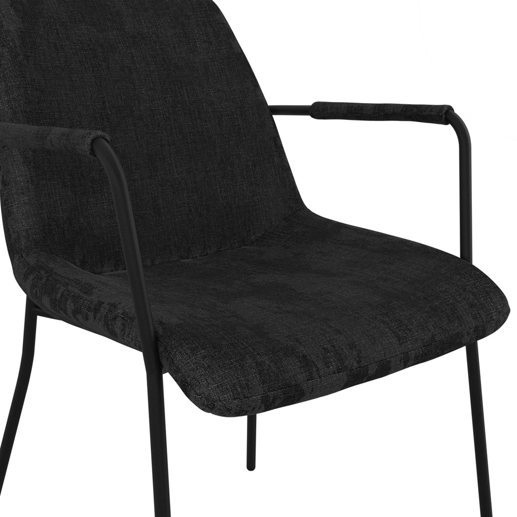 Carlton Black Velvet Dining Chair (Set of 2)