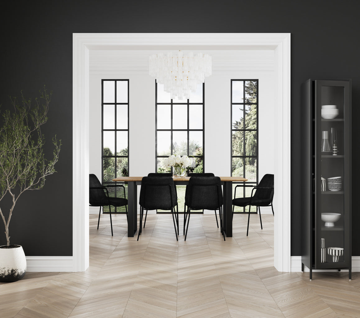 Carlton Black Velvet Dining Chair (Set of 2)