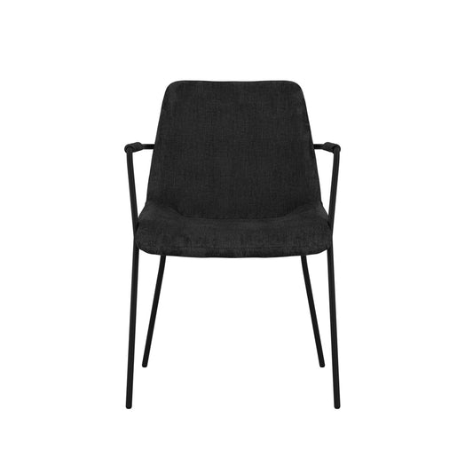Carlton Black Velvet Dining Chair (Set of 2)