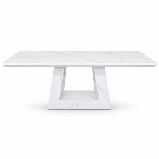Palermo White Marble Dining Table - 160cm/180cm/200cm