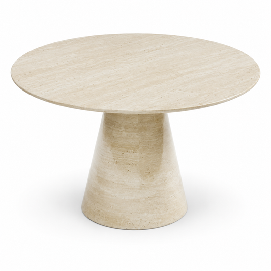 Napoli Beige Marble Round Dining Table - 130cm