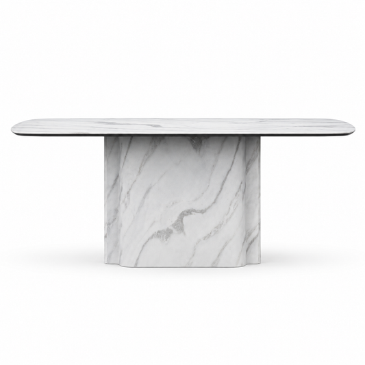 Verona White Marble Dining Table - 180cm/220cm/240cm