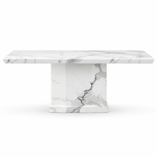 Avellino White Marble Dining Table - 160cm/180cm/200cm