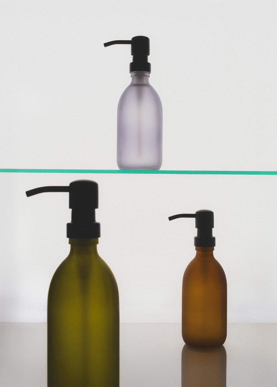 Frosted Amber Glass Dispenser