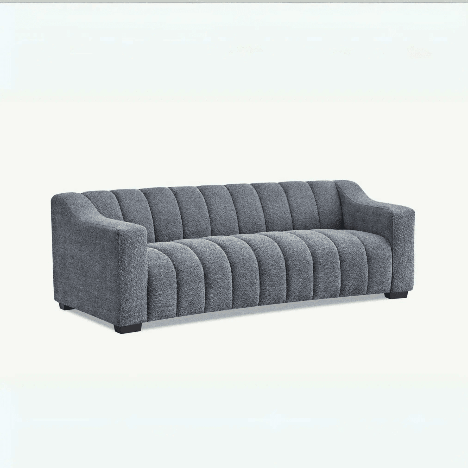 Josephine 3 Seater Sofa in Iron Boucle Fabric
