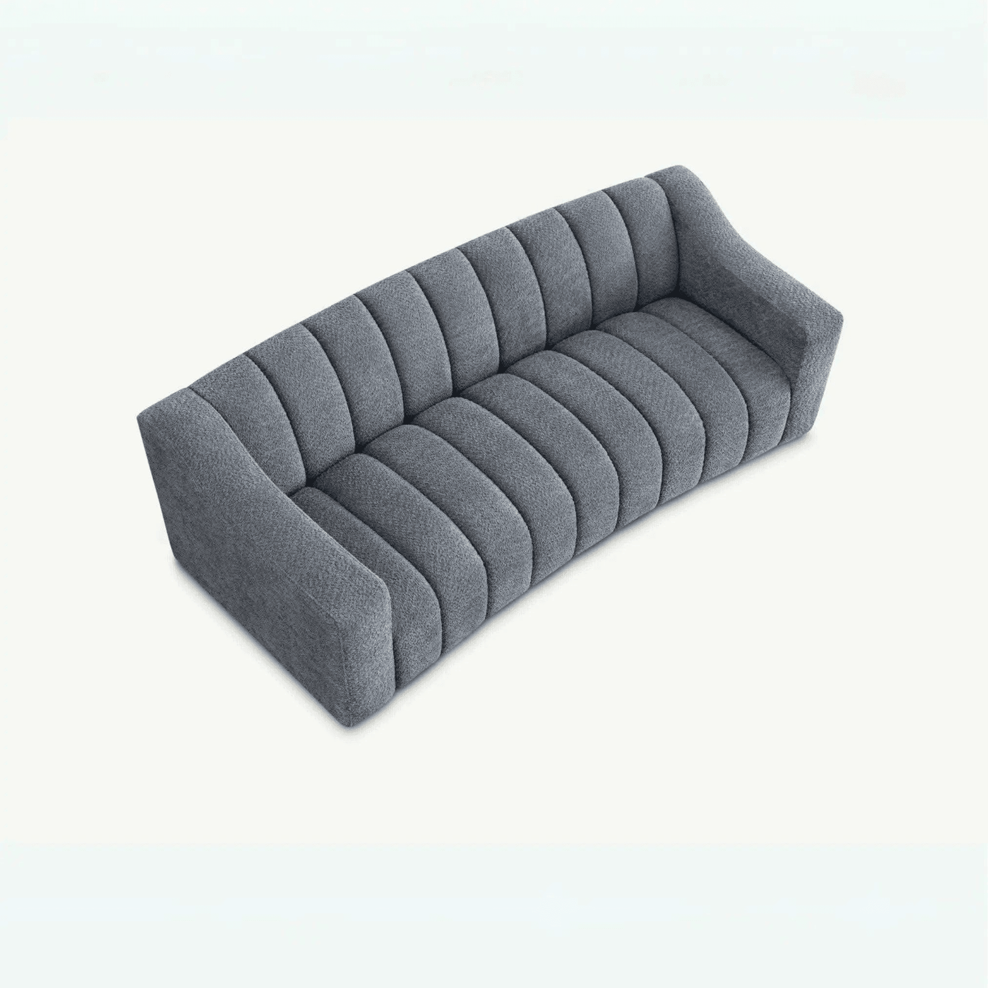 Josephine 3 Seater Sofa in Iron Boucle Fabric