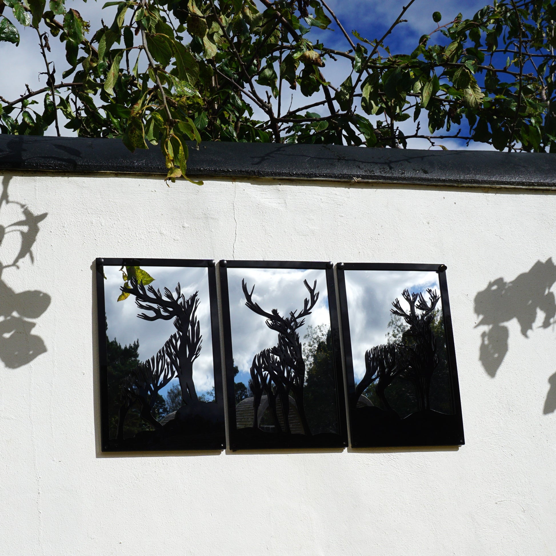 Highland Stag Mirror Panel Set