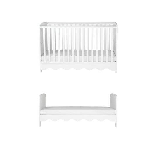 2 Piece Nursery Cloud 9 White Bedroom Furniture Set