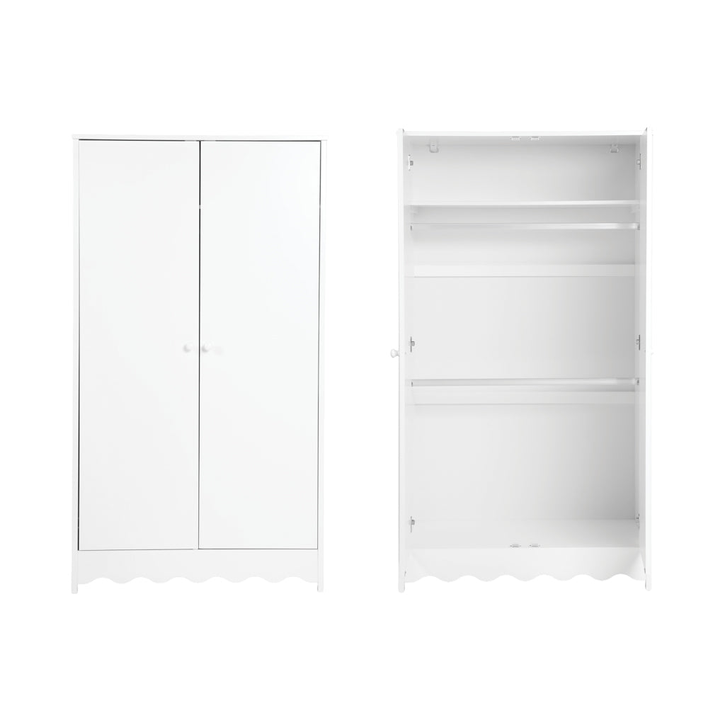 3 Piece Nursery Cloud 9 White Bedroom Furniture Set
