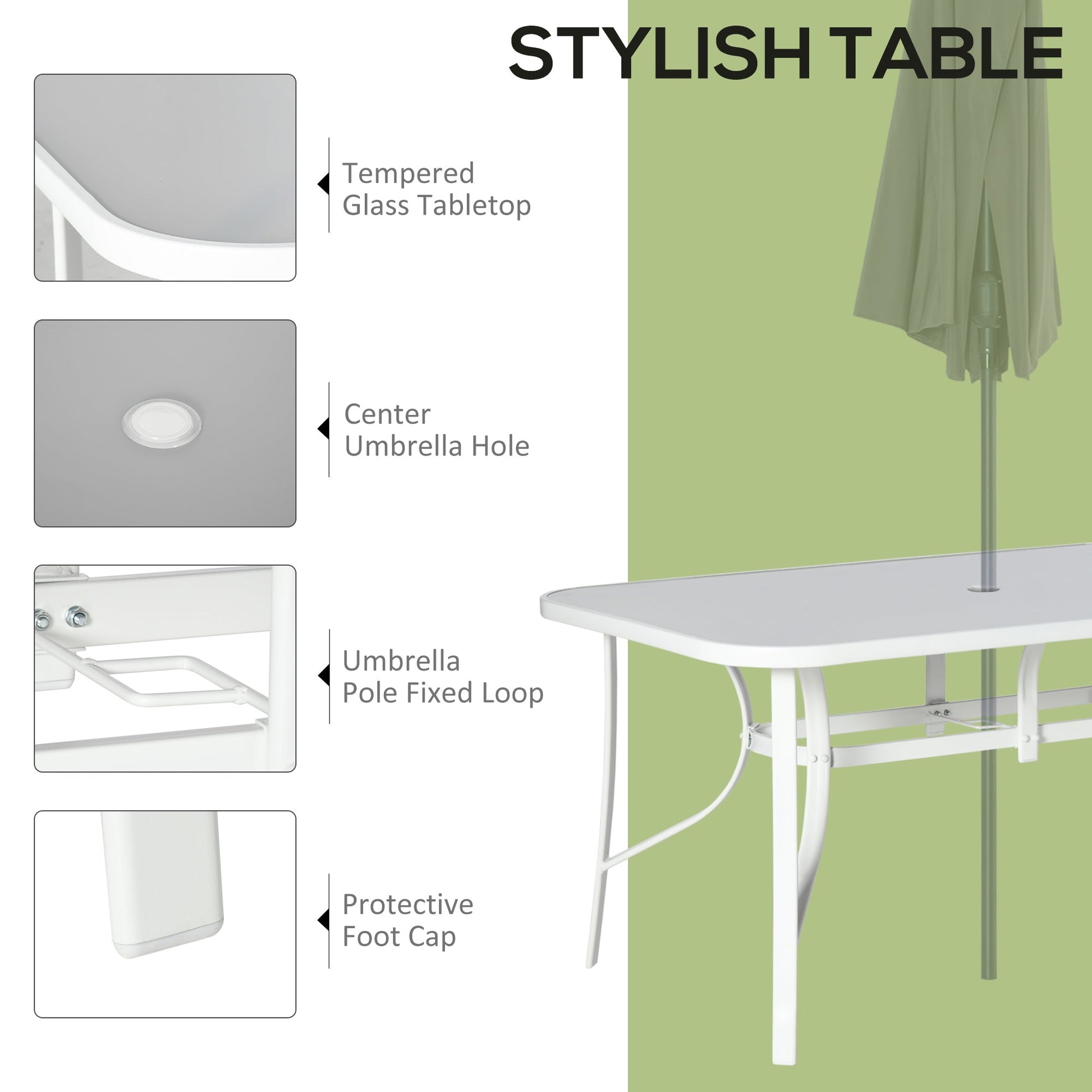 Seven-Piece Outdoor Dining Set - Grey