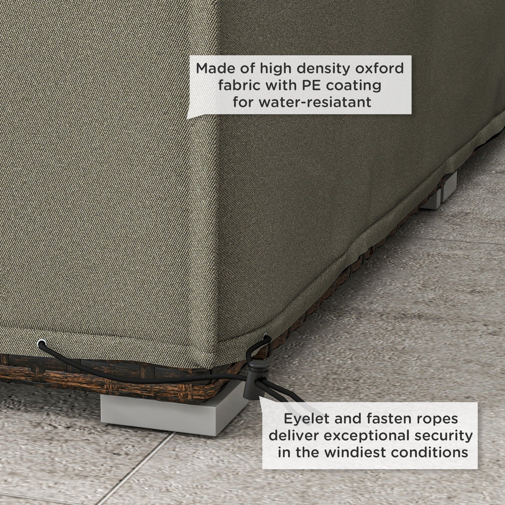 155 x 222cm Waterproof Furniture Cover - Grey