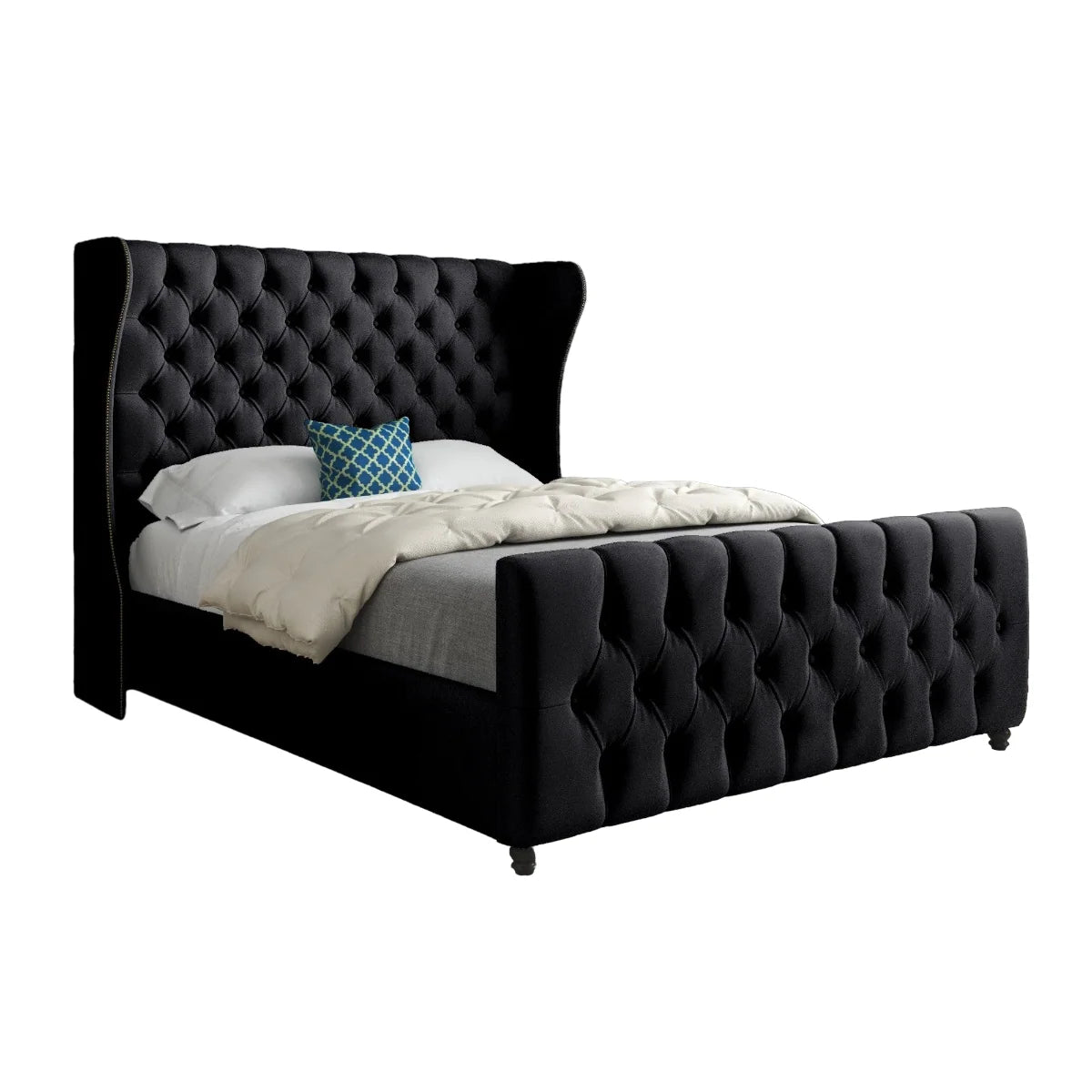 Dorothy Straight Curved Top Upholstered Bed Frame