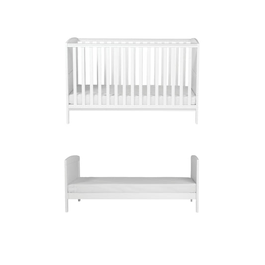 2 Piece Nursery Bloom White Bedroom Furniture Set