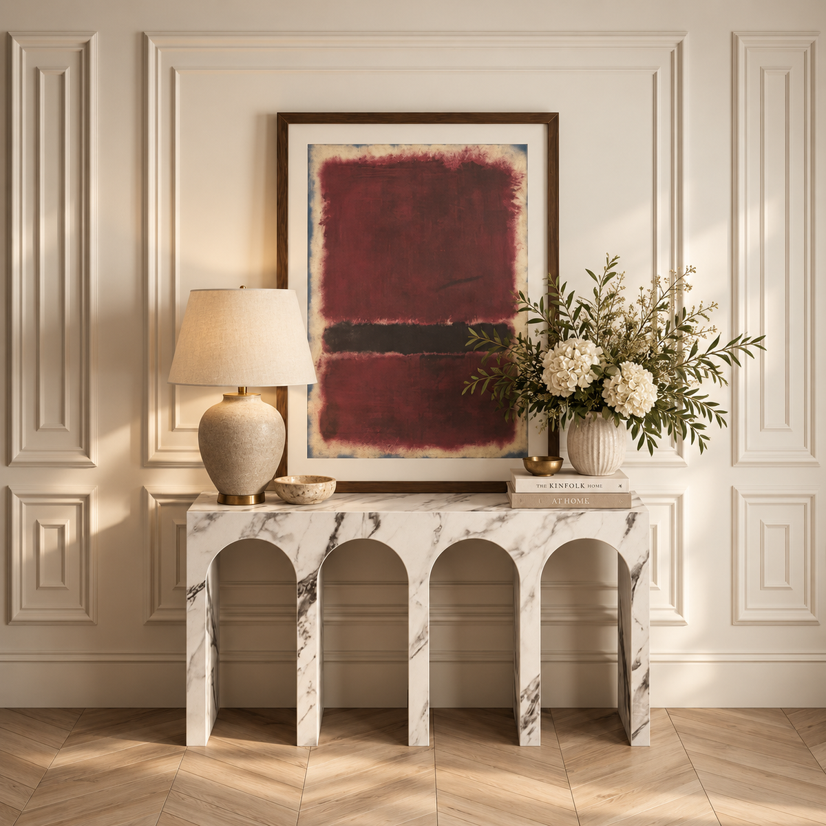 San Leo Arch Calacatta Console Table