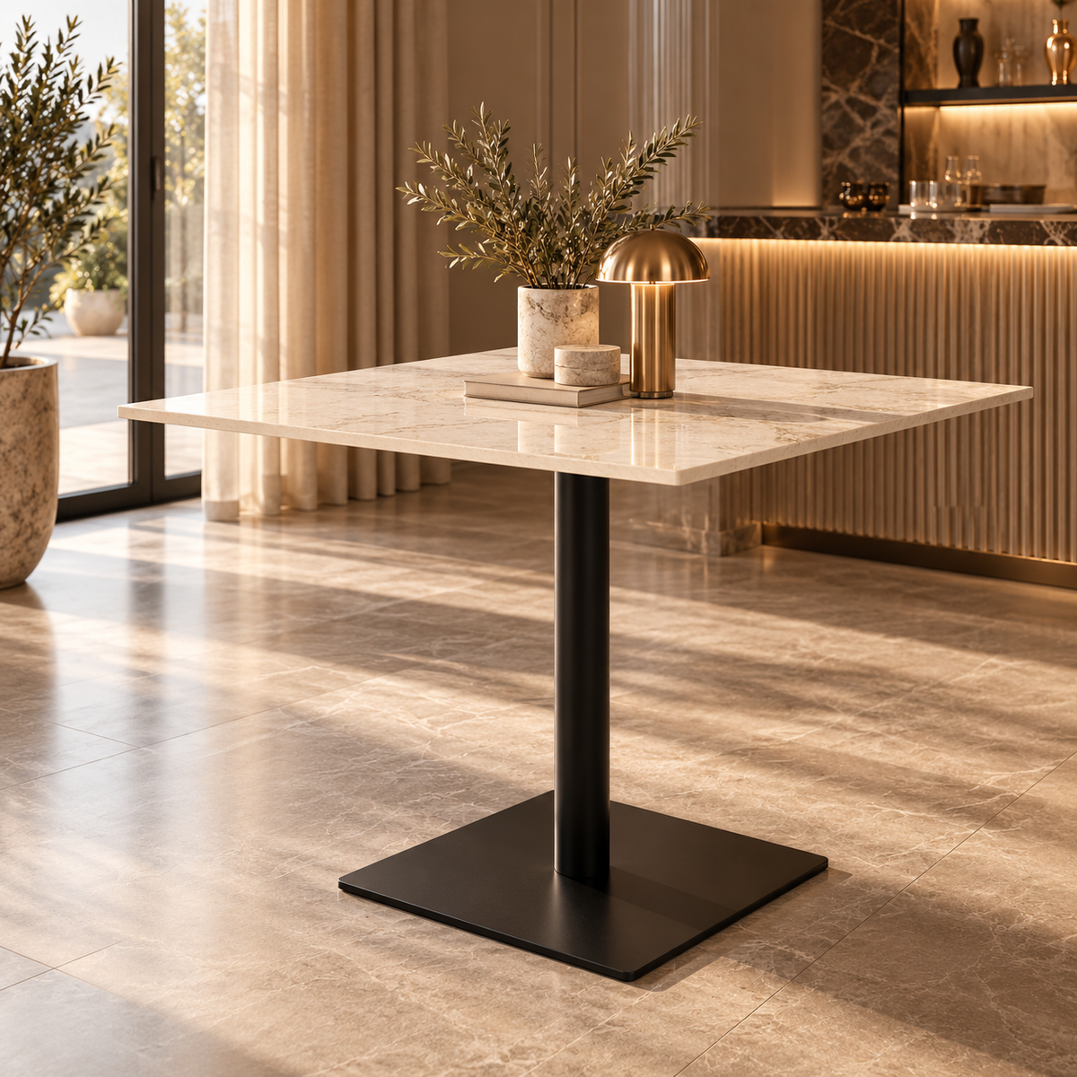 Romanby Stone Large Square Dining Table