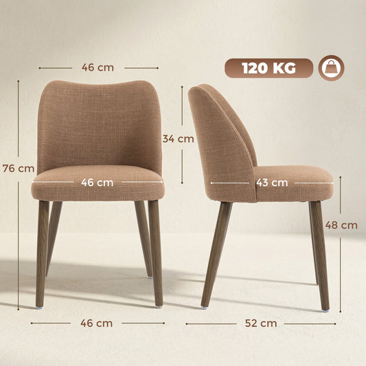 Bradley Linen Dining Chairs Set of 2